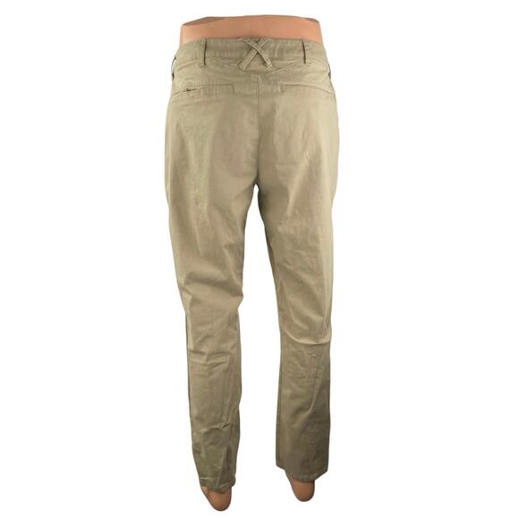 Mack Weldon Women's Beige Straight Leg Slim Chino Khaki Trousers Pants Size 34 - Picture 2 of 3